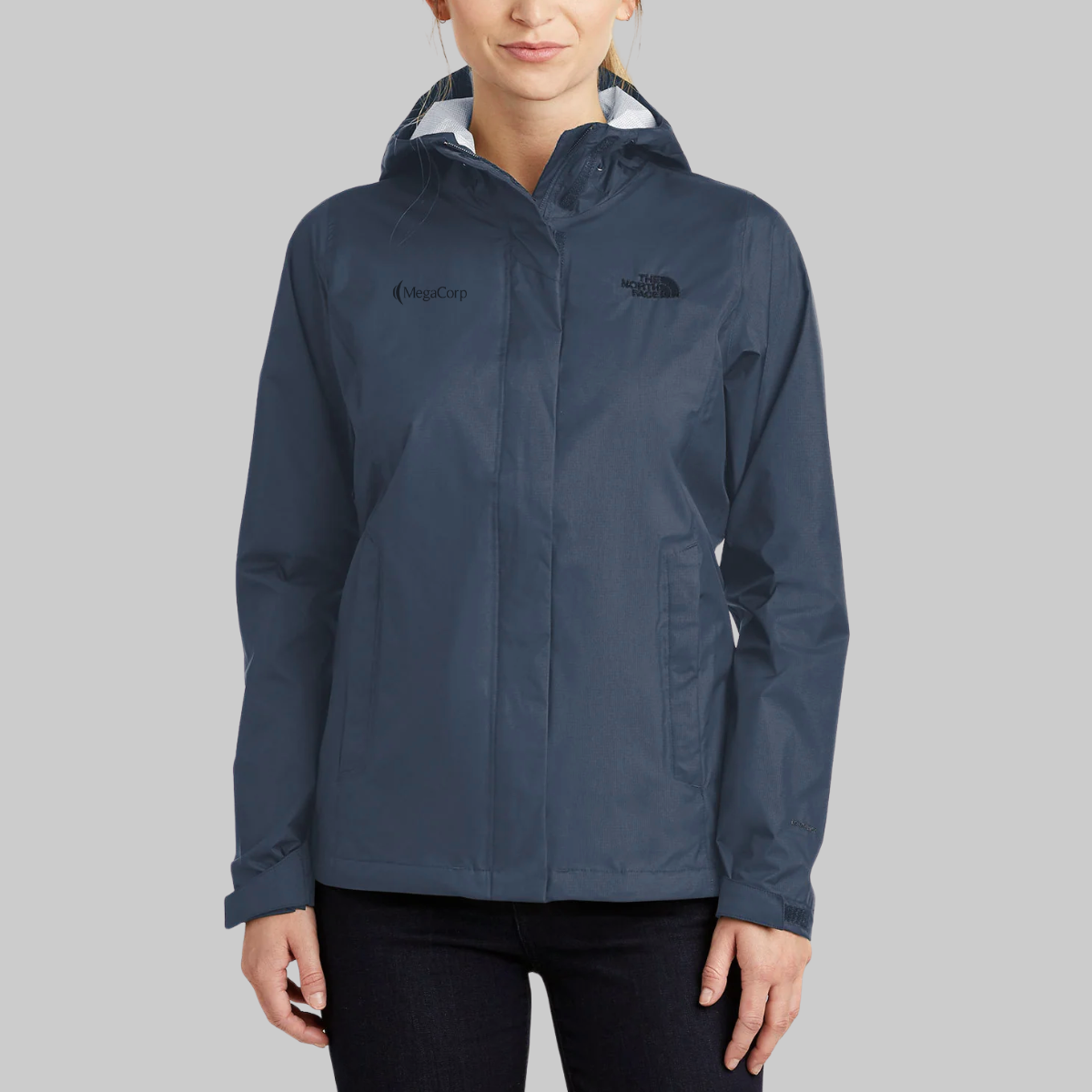 Womens' Navy Northface Rain Jacket
