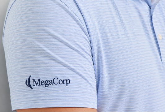 Peter Millar Harrington Performance Jersey Polo - White/Bluebird