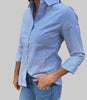 Cutter & Buck Blue & White Stripe Button Down