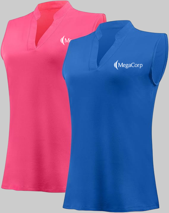 Women's Sleeveless Dry-fit Polo V Neck
