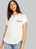 MegaCorp Sleeve Satin Popover Shirt