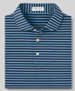Peter Millar Summer Comfort Polo - Navy w/ Teal Stripes