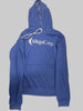 Blue hoodie with 'MegaCorp' logo