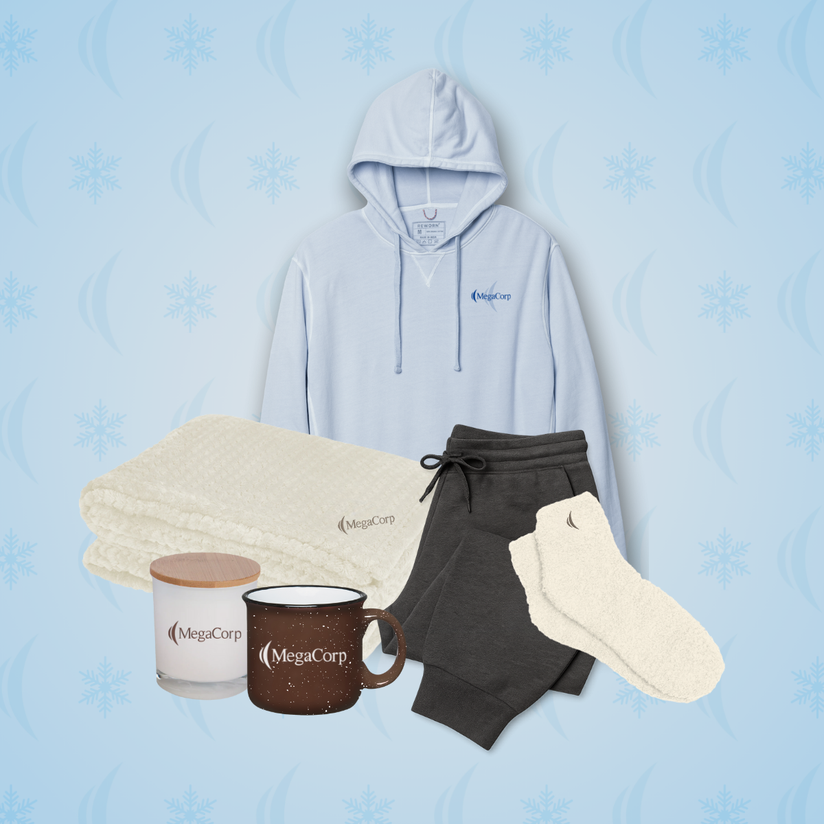Mega Cozy Holiday Bundle - Light Blue Hoodie