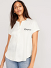 MegaCorp Sleeve Satin Popover Shirt