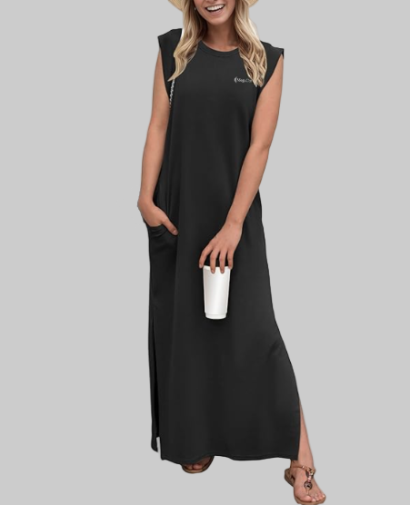 Black Loose Maxi Dress