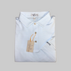 Peter Millar Summer Comfort Polo - White w/ Blue Stripes