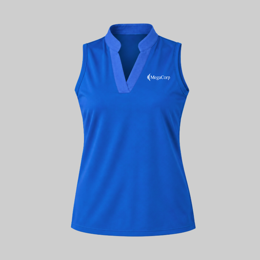 Women's Sleeveless Dry-fit Polo V-Neck