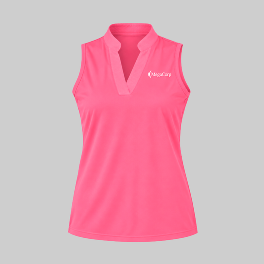 Women's Sleeveless Dry-fit Polo V-Neck