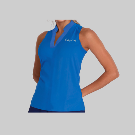 Women's Sleeveless Dry-fit Polo V-Neck